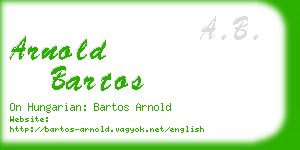 arnold bartos business card